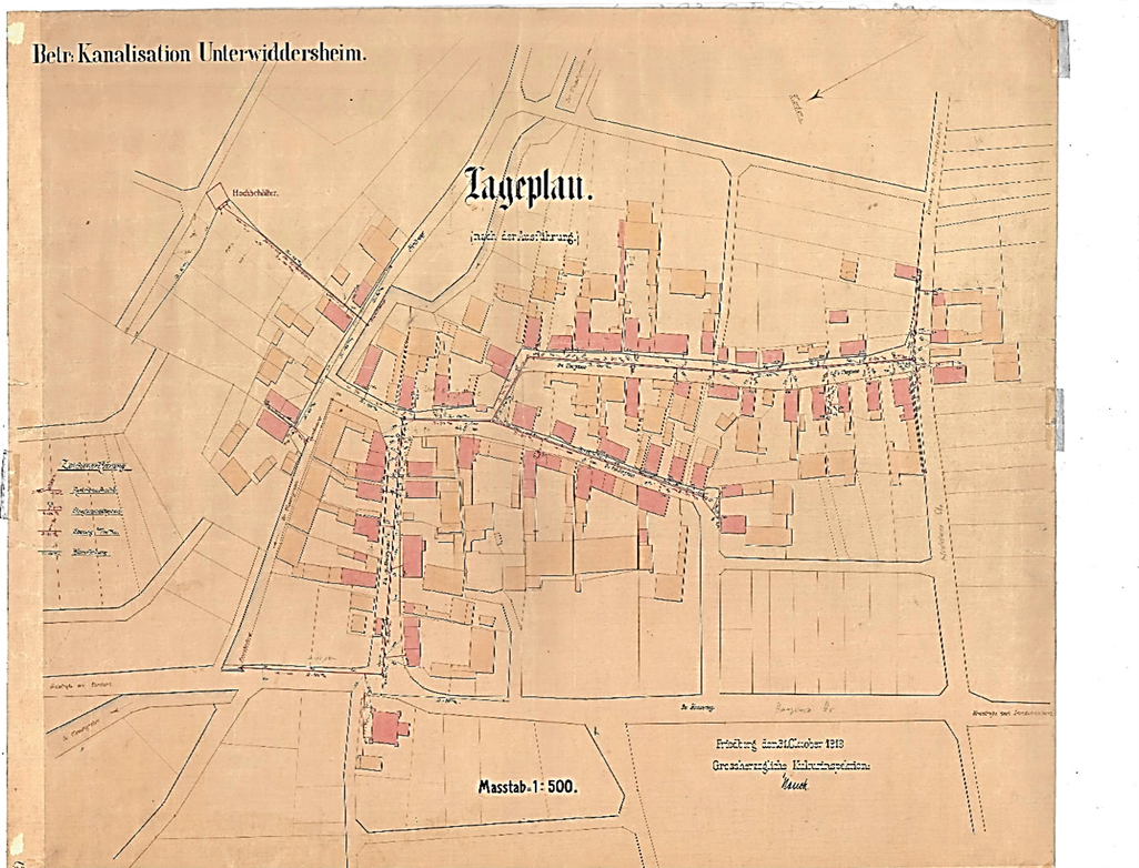 Lageplan Kanalsisation